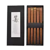 Chopsticks 5 par pinnar med presentförpackning naturliga träpinnar non slip design diskmaskin säker 231216