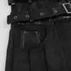 Jupes Rétro Punk Asymétrique Jupe Homme Ceinture Chaîne De Fer Décoration Automne Noir Plus Taille Vêtements Pour Hommes