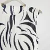 Casual Dresses Yudx Miyake Pleated Women 2023 Summer Female Underthirt Kjol Long Zebra Print Thin Sleeveless Package Hip