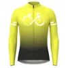 Hauts de chemise de cyclisme série de couleurs dégradées maillot de cyclisme été hommes à manches longues chemises de cyclisme hauts de vélo vêtements de vélo de route à séchage rapide 231216