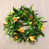 Dekorativa blommor 6 PCS WREATH ARTICIAL GARLAND BANKET GRÖN TROPISK LUAU Party Supplies Silk Cloth Hawaiian Lei