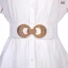 Cinture Moda Donna Decorato Maglione con fibbia larga elastica per cintura da donna