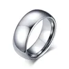 8 mm wolfraamstaal zilveren gewone trouwring eenvoudige belofte ringen Engraving246D