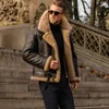 メンズファーフェイクヨーロッパとアメリカのコート統合された冬のジャケット濃厚な毛皮の模倣レザーベルベット231216