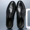 Scarpe eleganti Moda Classica Uomo Punta a punta Pelle verniciata da uomo Nero Matrimonio Oxford Formale Taglia grande 38-47