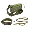 Dog Collars Leashes Camo Tactical Dog Harness Pet Training Vest Dog Harness And Leash Set For Small Medium Big Dogs 231216