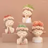 Vases Girl For Head Face Plant Pots Indoor Office Decoration Perfect Gifting Flowerpot Cartoon Pot Outdoor Dropship