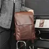 Backpack Vintage PU Leather Outdoor Student Bookbag Casual Rucksack Laptop Bag For Men