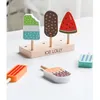 Kitchens Play Food Wooden Simulation Ice Cream Fake Cake Artificial Food Children Toys Wedding Party Bakery Dessert Play House Decoration Prop 231216