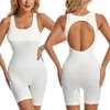 Femmes Shapers Sports Combinaison Sexy Hanche Levage Dos Nu Fitness Porter Élastique Serré Contrôle Du Ventre Yoga Corps Ouvert Entrejambe Taille Entraîneur