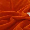 Ensembles de literie Bonenjoy 1pc housse de couette en molleton de corail couleur orange chaud doux plus épais couverture de lit pour hiver housse de couette Queen/King couverture 231216