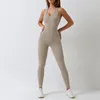 Lu Lu Lemons Womens Jumpsuits Outfits ärmlös nära passande dans en bit yoga jumpsuit långa byxor andningsbara