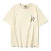 23SS R Angel Cloud Printing Niche Street Brand American High Street Loose Short-Sleeved T-shirt för män och kvinnor med samma stycke.