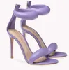 Célèbre marque femmes pop sandale talons hauts robe pompes chaussures de fête de mariage Bijoux talon véritable sandales en cuir avec boîte d'origine 35-43