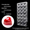Cake Tools 1Pcs Chocolate Molds Polycarbonate Candy Cube Heart Capsule Shape Confectionery Pans Trays Acrylic Baking Utensils Pastry Mould 231216