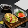 Bowls Stylish Stainless Steel Korean Golden Large Opening Rust-resistant Salad Bowl Smooth Edges Moderate Width Mixing