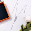 Donia Jewelry Luxury Necklace European och American Fashion Pig Nose Titanium Steel Micro-Set Zircon Pendant Designer Gift Accesso261K