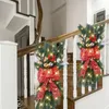 Dekorativa blommor den trådlösa prelit trappan trim julkransar för ytterdörr semestervägg 10 trådkrans ram inomhus stort
