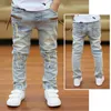 Jeans IENENS 5-13Y Kids Boys Clothes Skinny Jeans Classic Pants Children Denim Clothing Trend Long Bottoms Baby Boy Casual Trousers 231216