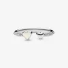 New Brand 100% 925 Sterling Silver Open Ring Decorated With Two Hearts For Women Wedding & Engagement Rings Fashion Jewelry267Z