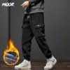 Pantaloni da uomo HIQOR Panno Morbido di Inverno Caldo Casual Da Jogging Pantaloni Della Tuta Maschio Harajuku Y2k Allentato Streetwear Harem Pantaloni per Gli Uomini 231216