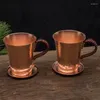 Muggar handgjorda rent kopparvatten te vin öl kaffekopp med rätter anti-scaling handtag Moskva mule dricker