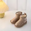 Boots Children's shoes Girl's Fashion Transparent Upper Snow Boy's Thick Plush Ankel High Warm Winter Size 2337 231216