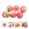 Party Decoration 6 PCS Artificial Fruit Peach Miniature Toy Decor Candied Fruits Store Model Prop Foams