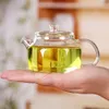 Bottiglie d'acqua di piccola capacità 200ML Teiera in vetro trasparente con filtro Fiore resistente al calore Bollitore per tè Kung Fu per uso domestico Pentola da tè 231216