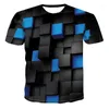 Herren T-Shirts 2023 Sommer Neuheit Funny Broadcloth T-Shirt Männer Drucken Geometrie Kurzarm 3d O-Neck-Druckhemd Tops