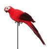 Decoratieve objecten beeldjes 25 cm handgemaakt simulatie papegaai creatief veer gazon beeldje ornament dier vogel tuin prop decoratie 231216
