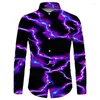 Men's Casual Shirts 2023 Fashion Shirt 3d Printing Abstract Graphic Print Horseshoe Long Sleeve Clothing Design Soft Fabric Top