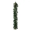 Dekorativa blommor Faux Pine Garland för vintergrön ytterdörr Julkrans Festly Celebration Room Ornaments fönsterväggar