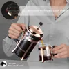 Kaffekrukor franska pressar potten praktisk tillverkare multifunktionell brygger tekanna rostfritt stål glas kafé 231216