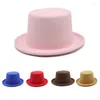 Bérets vintage en laine Fedora Hat pour femmes performances de scène masculine mâle gentleman thème fête des boules de mascarade habit le panama habiller le panama