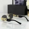 New Womens Oval Metal Sunglasses VE2264 Designer Women Small Frame Pilot Sunglasses Gold Metal Frame Havana Legs Fashion Vintage Glasses Top Quality