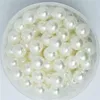 1000pcs Pearl okrągły biała perłowa imitacja ABS Kulki Biżuterii Odkrycia biżuterii 4 6 8 10 12 mm dla biżuterii 240D