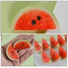 Party Decoration 5pcs High Simulation Small Watermelon Model Fake Fruit Prop Plastic Mini Slice