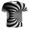 T-shirts pour hommes 2023 nouveauté d'été drôle popeline T-Shirt hommes impression géométrie à manches courtes 3d col rond impression chemise hauts