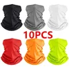 Cappellini da ciclismo Maschere 10 pezzi Maschera estiva Maschera di protezione solare Donna Uomo Sciarpe Bandana Maschera da motociclista Sciarpa traspirante Corsa da ciclismo Sciarpa da collo 231216