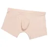 Cuecas de verão homens boxers de seda gelo sem costura suave breve macio elástico roupa interior nadar shorts troncos respiração calcinha sólida lingerie