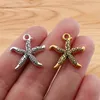 Collane con ciondolo 50 pezzi Colore argento/oro Stella marina spiaggia oceano Stella marina Pesce fascino per gioielli fatti a mano fai-da-te Trovare accessori