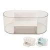 Organisateur de maquillage, boîte de rangement de bureau transparente pour chambre à coucher, Table d'étude