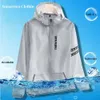Cycling Jackets Summer Ice Silk Sunscreen Clothing Men's Lightweight and Breathable Hooded Coat Outdoor UV Resistant Jacket Fishing Cycling Suit 231216