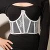 Cinture Elastiche Ragazze Vita regolabile Corsetto Tinta unita Fiore di pizzo Cintura da donna