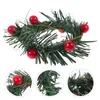 Fleurs décoratives 5 pcs Table de Noël décoration anneaux artificiels piliers de fruits rouges ornements de porte en plastique couronnes mini chute