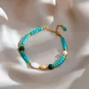 Charmarmband 2023 Fashion Jewelry Bohemian Baroque Pearl Natural Stone Bangles for Women Crystal rostfritt stålarmband