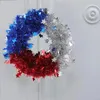Decorative Flowers Olive Wreaths Patriotic Party Decoration Independence Day Red White And Blue Three Shiny Wreath Home Window Suction Cups