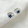 Boucles d'oreilles 2023 Fashion Blue Pentagram Earhole Free Mosquito Encens Disc Earclip Femme Polyvalent Style Boucle d'oreille Cadeau En Gros