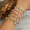 Charm Bracelets AENSOA Bohemia Multicolor Natural Stone Beads Braided For Women Handmade Rattan Knit Rope Chain Bracelet Beach Jewelry